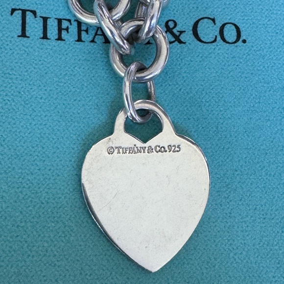 Tiffany & Co. .925 Engravable  Heart Tag Choker 16" - Picture 4 of 16
